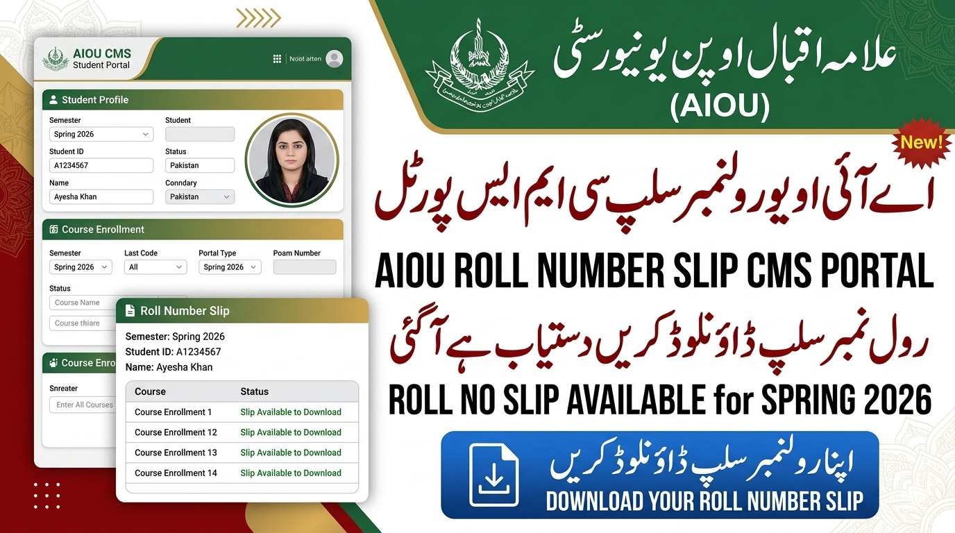 AIOU Roll No Slip 2026