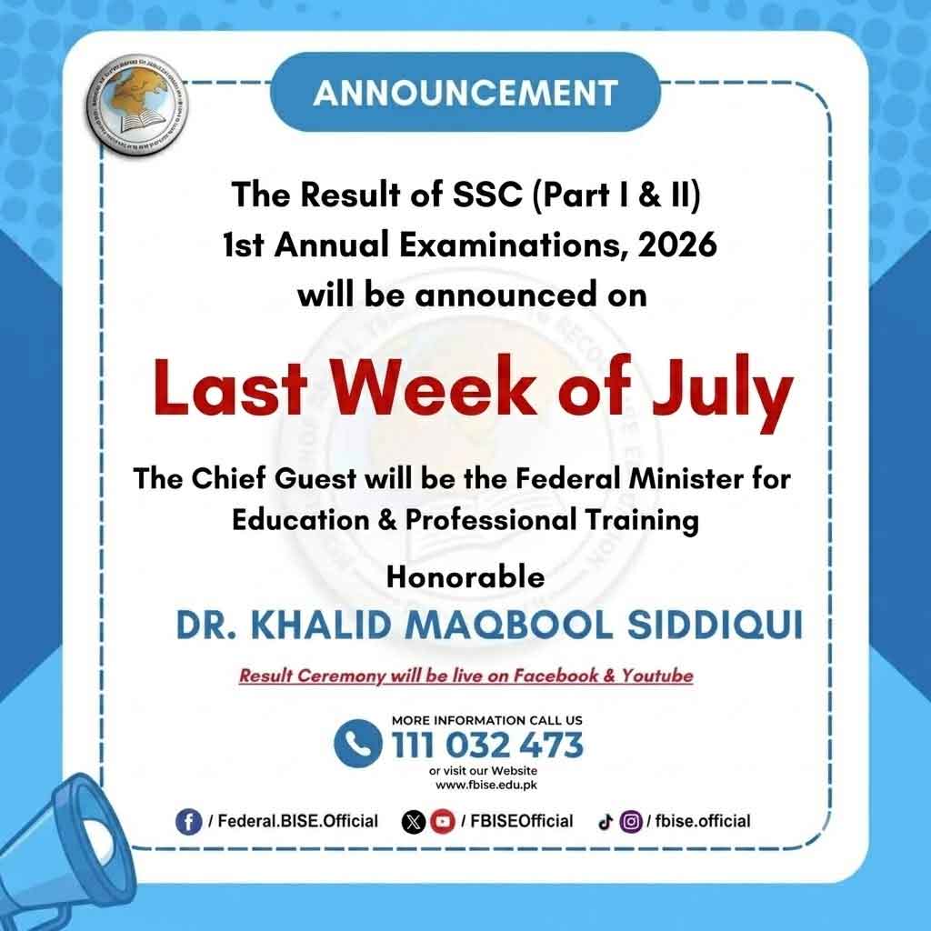Federal Board Result Date 2026