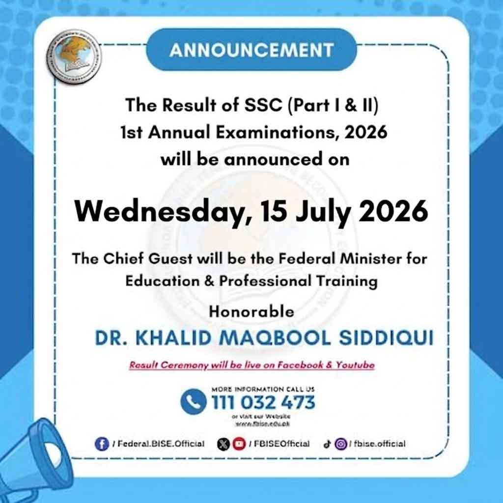 Federal Board Result Date 2026