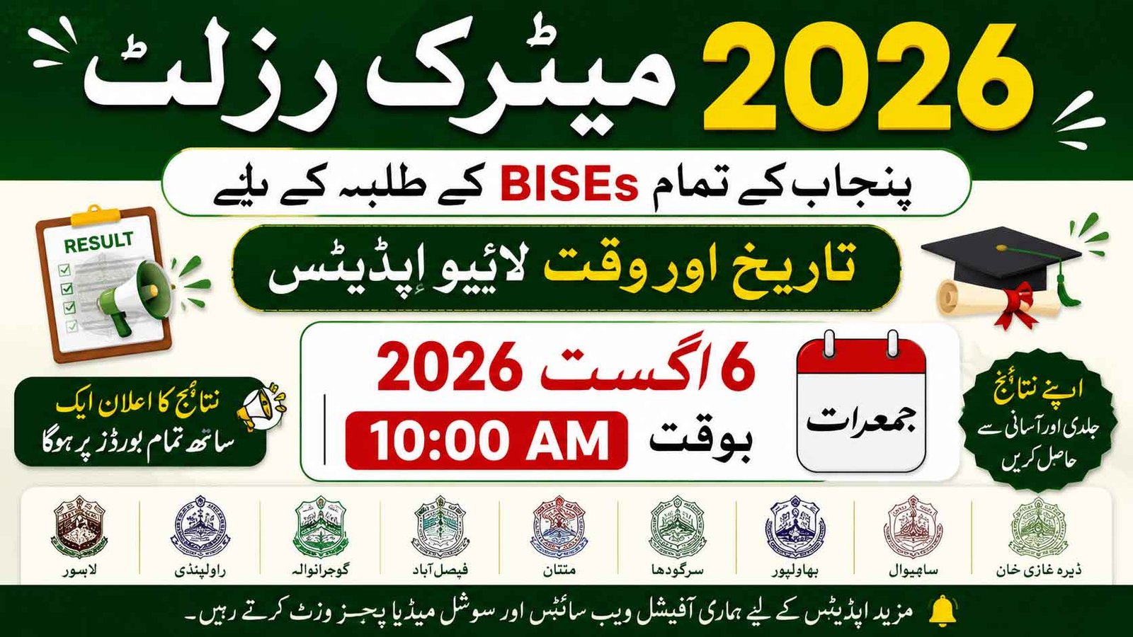 Matric Result 2026 Date & Time Live Updates For Class 10