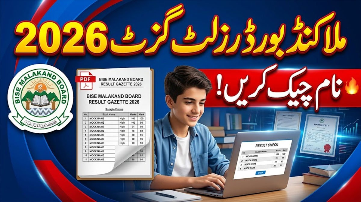 BISE Malakand Board 9th and 10th class result gazette download pdf