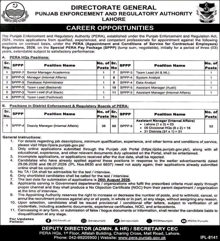  PERA Force Jobs Advertisement 